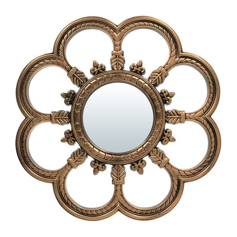 Комплект из трех  настенных декоративных зеркал Анже бронзового цвета