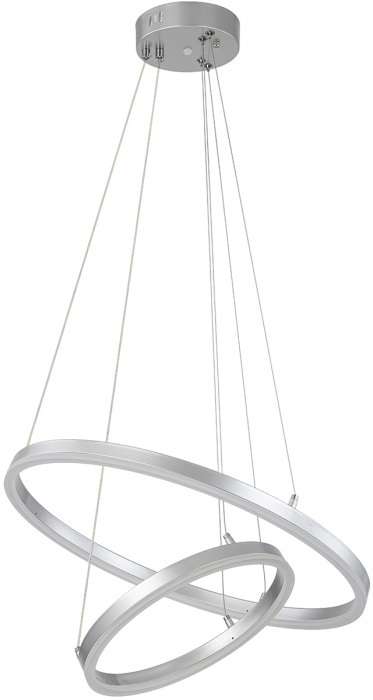 Люстра led подвесная с пультом (+ночной режим) Escada Void 10254/2LED 66W Silver APP (Умный дом)