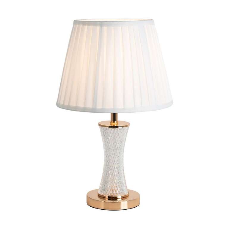 Настольная лампа L6161 GD (ткань, цвет белый)