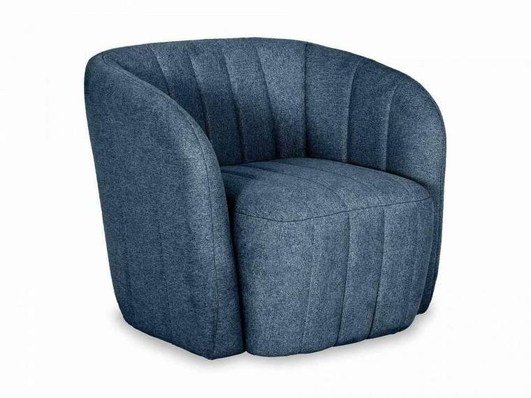 Кресло Lecco синего цвета