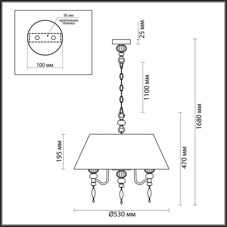 Подвесная люстра Odeon Light Sochi 4896/5A