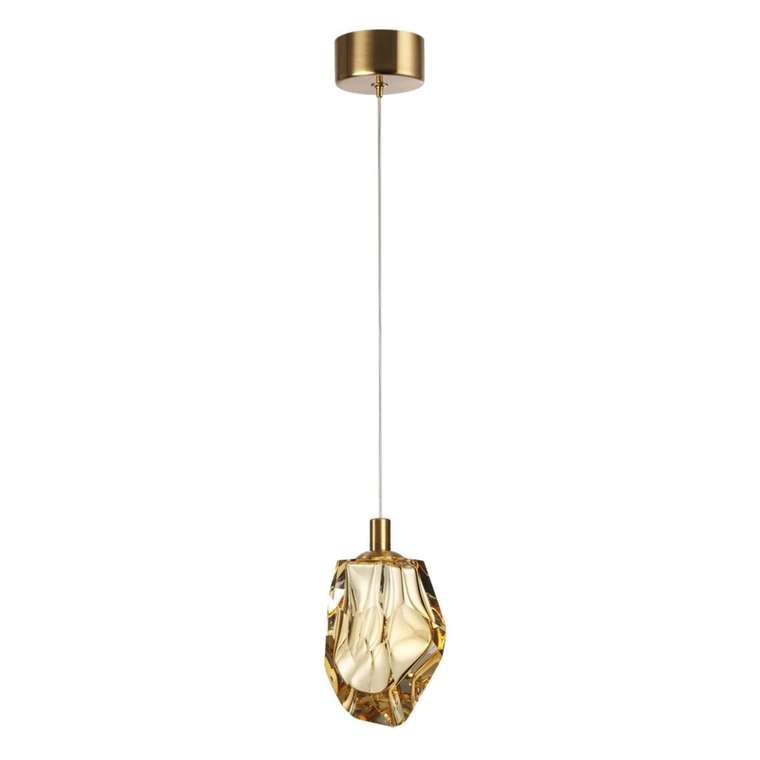 Подвесной светильник Odeon Light Gemme 7111/4LC золотистый/янтарное стекло/металл IP20 LED 4W 300Лм 3000K 200° 220V