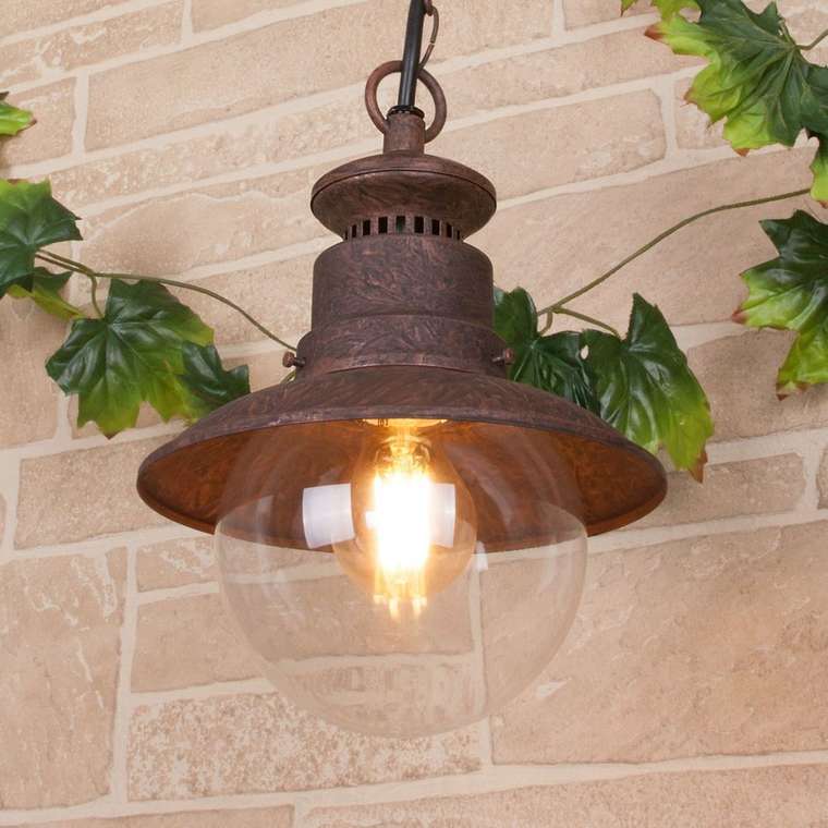 Уличный подвесной светильник Talli H коричневого цвета