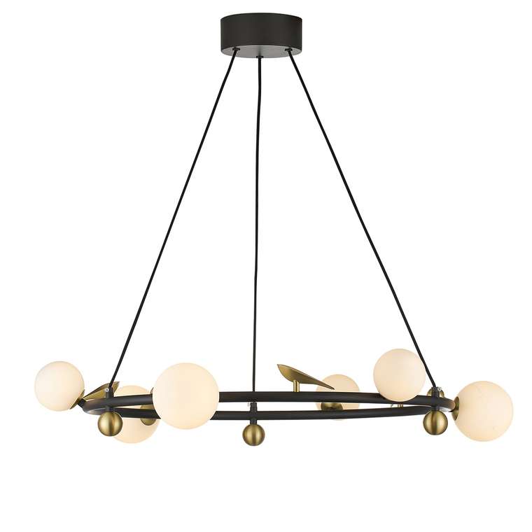 подвесная люстра Sparrow золотой металл, стекло 6*LED*5W, 2400LM, 4000K, included