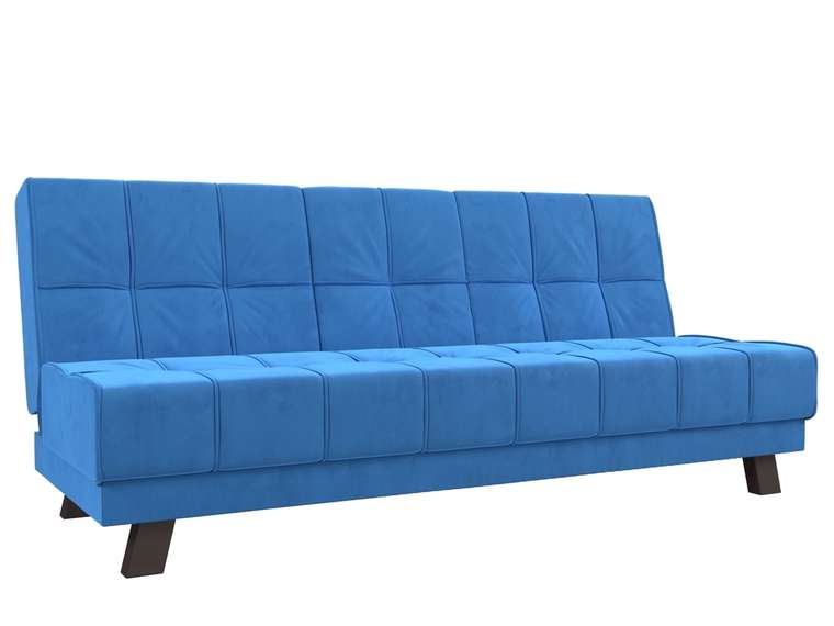 Прямой диван-кровать Винсент голубого цвета