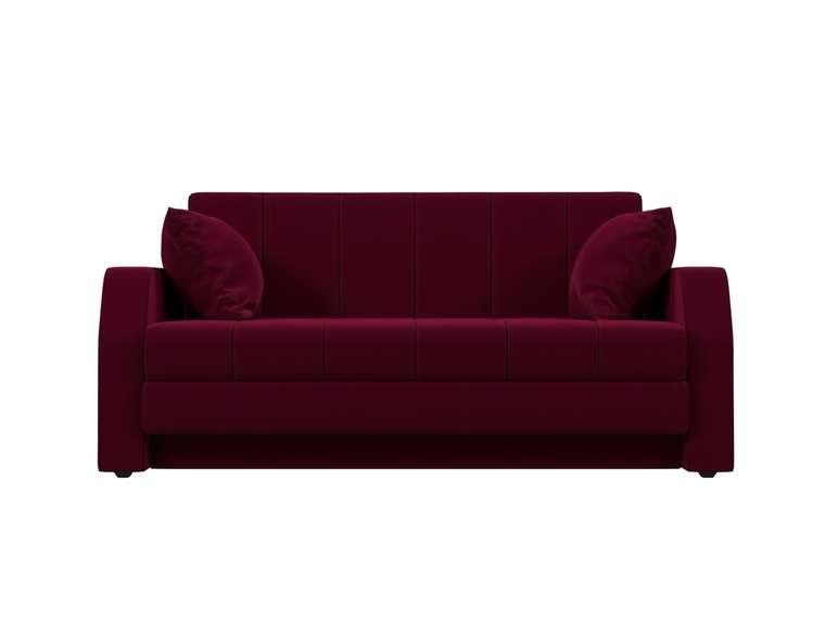 Прямой диван-кровать Малютка красного цвета