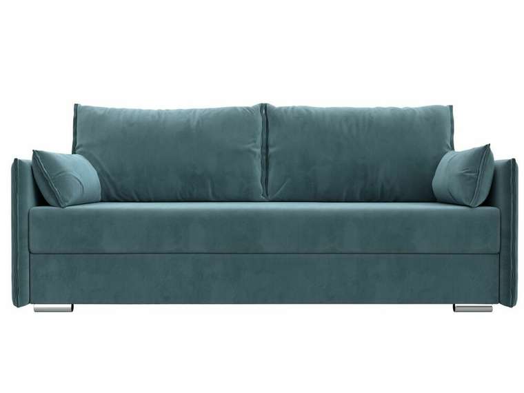 Прямой диван-кровать Сайгон бирюзового цвета
