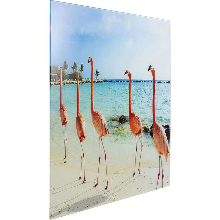 Картина Flamingo на закаленном стекле