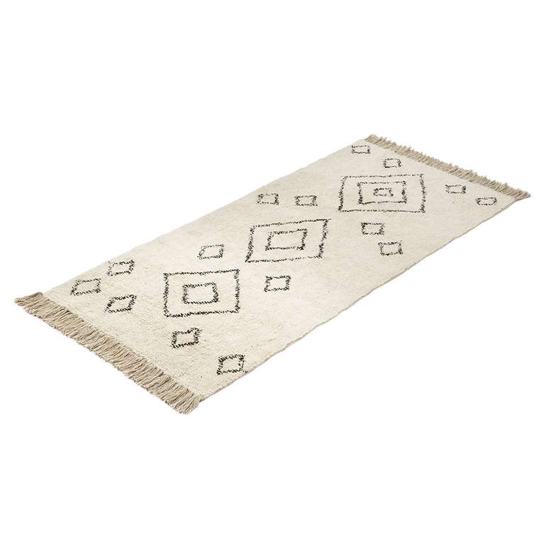 Ковер берберский из коллекции Ethnic 70x160 белого цвета