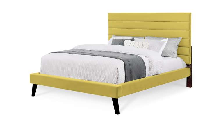 Кровать Сими 140х200 желтого цвета 
