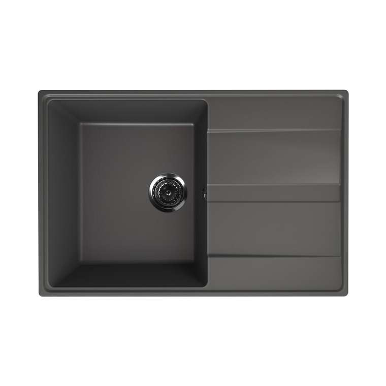 Кухонная мойка Ulgran Quartz Prima 750-09, мокрый асфальт
