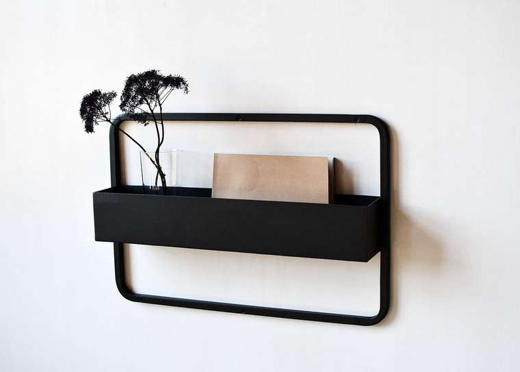 Полка Metall Shelf черного цвета