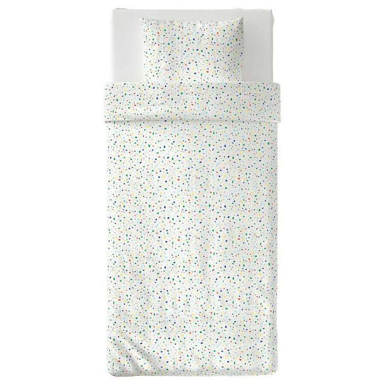 Комплект постельного белья из 2 предметов, белый/мозаика, 140х200/80х80 см