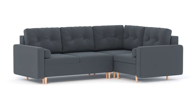 Угловой диван-кровать Палмер темно-серого цвета