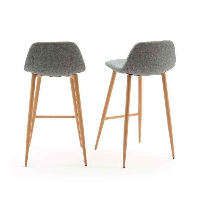Комплект из двух барных стульев Nordie серого цвета