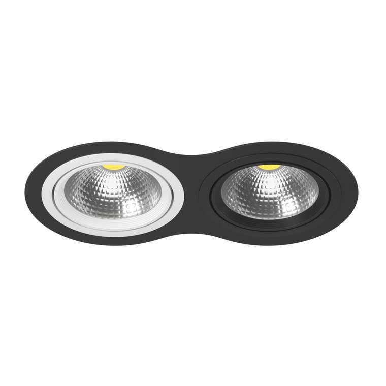 Встраиваемый светильник Intero M черно-белого цвета