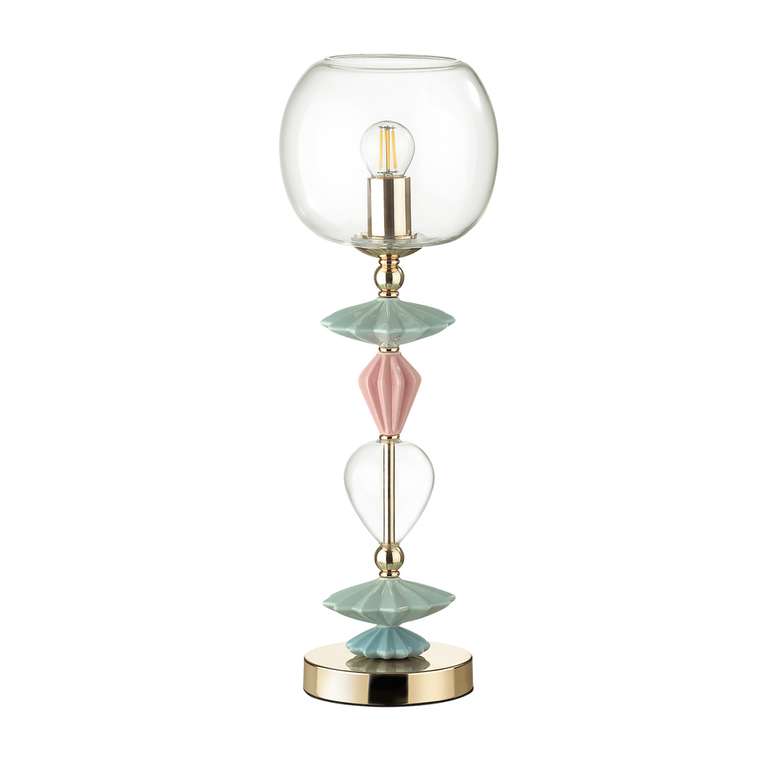 Настольная лампа Bizet с прозрачным плафоном