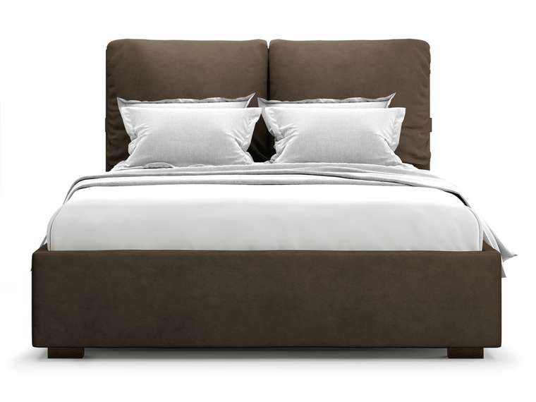 Кровать Trazimeno 140х200 темно-коричневого цвета с подъемным механизмом