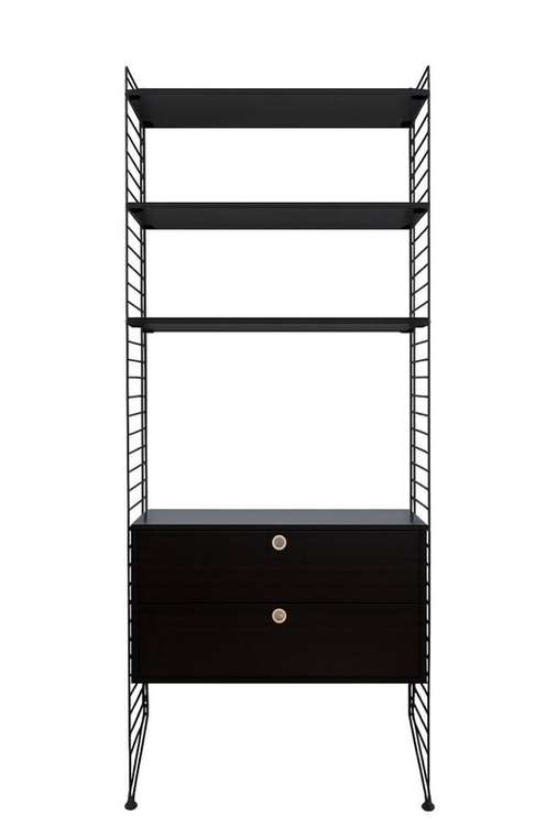 Стеллаж Уве черного цвета