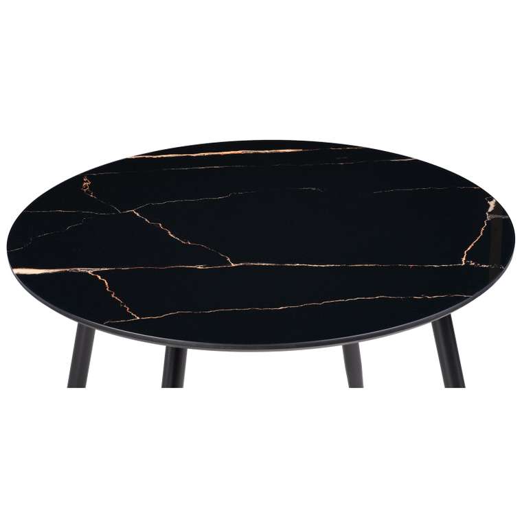 Стеклянный стол Анселм черного цвета
