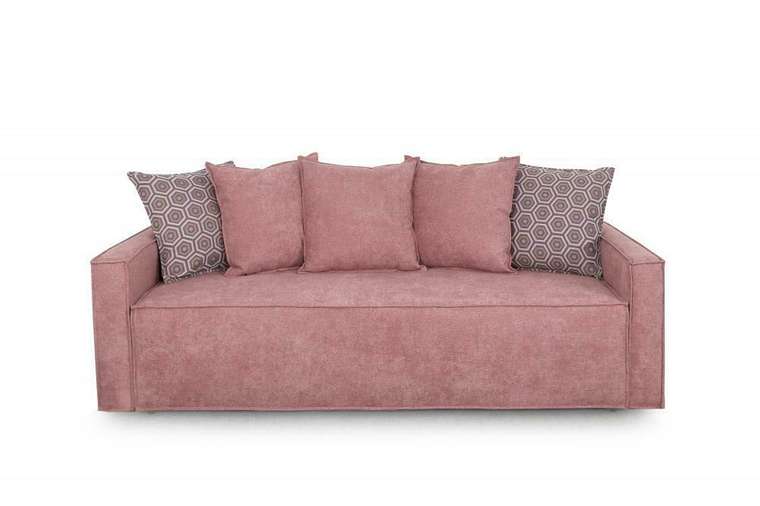 Прямой диван-кровать Онтарио розового цвета