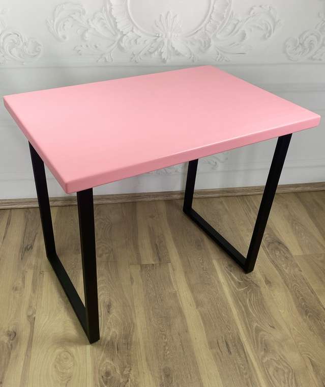 Стол обеденный Loft 100х60 черно-розового цвета