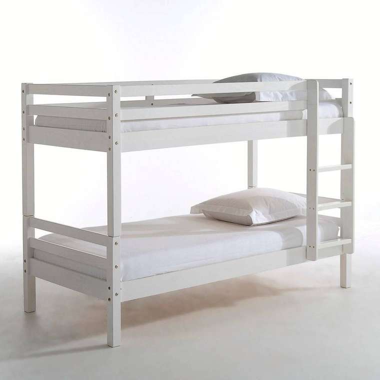 Кровать двухъярусная из массива сосны Maysar белого цвета