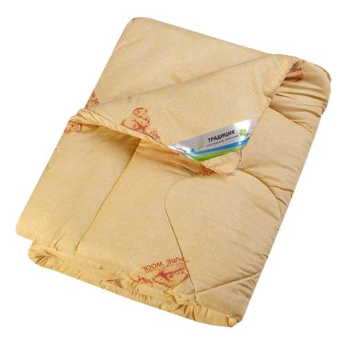 Одеяло ОВЕЧЬЯ ШЕРСТЬ 300 гр. 'Стандарт' евро, в 100% полиэстере