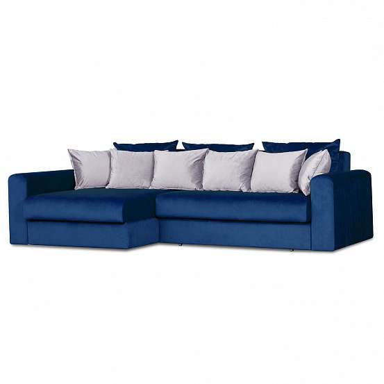 Угловой диван-кровать Мэдисон Лувр синего цвета