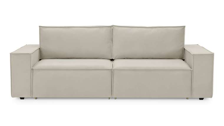 Прямой диван-кровать Софт 2 бежевого цвета