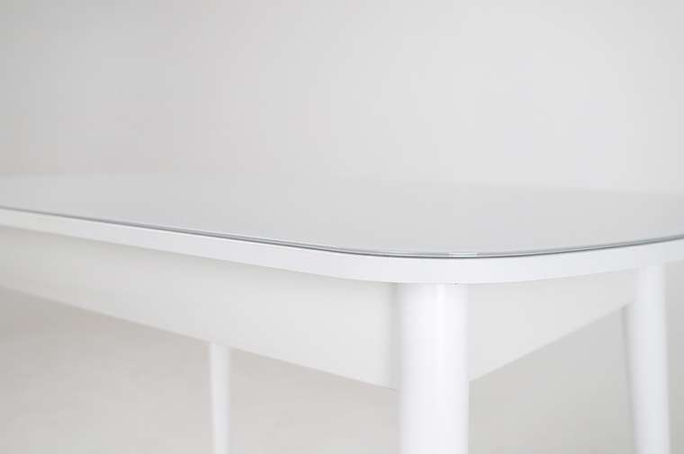 Раздвижной обеденный стол Хоста белого цвета