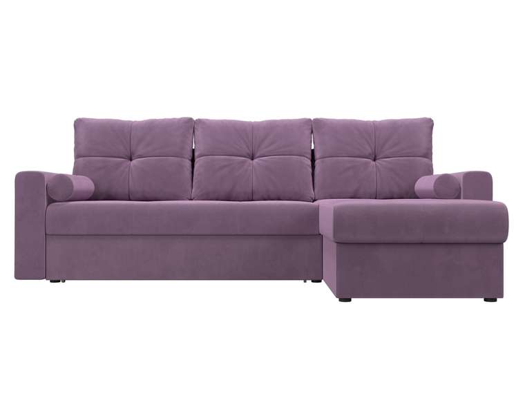 Угловой диван-кровать Верона сиреневого цвета правый угол