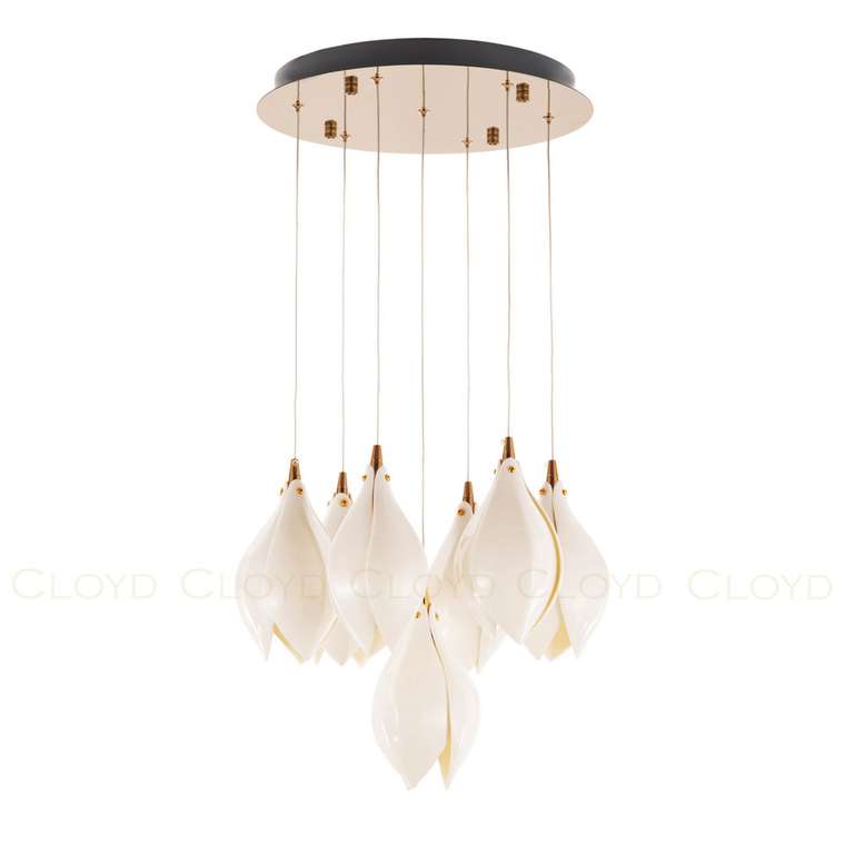 Люстра Cloyd MANGRA C7 / ?39 см - керамика - золото