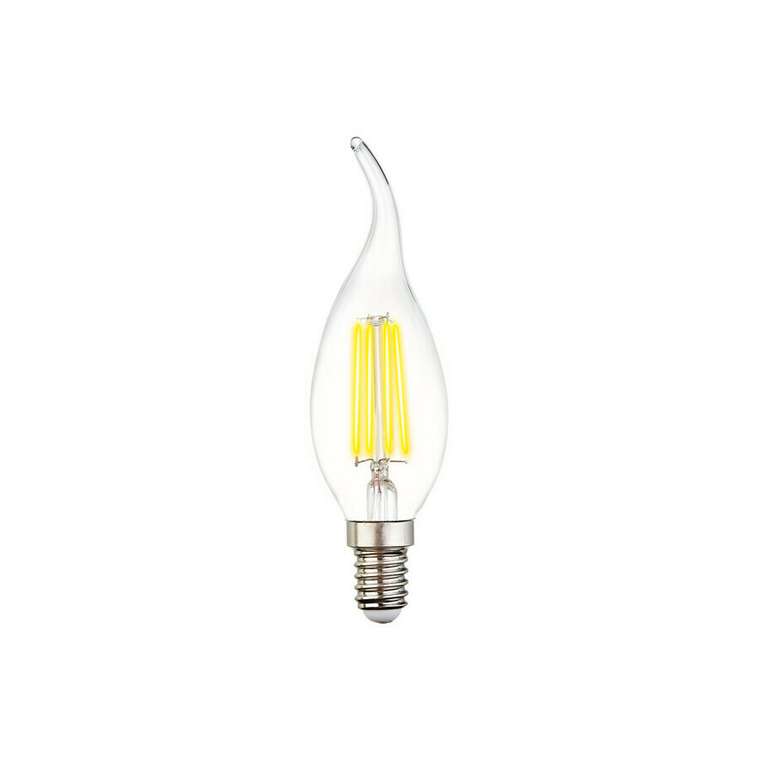 Светодиодная лампа филаментная 230V E14 6W 420Lm 4200K (нейтральный белый) формы свечи