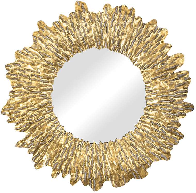 Настенное зеркало 75х75 золотого цвета