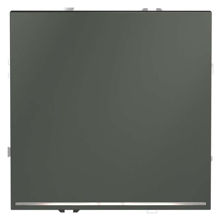 Выключатель встраиваемый VOLTUM S70 одноклавишный с подсветкой 10А, (титан)