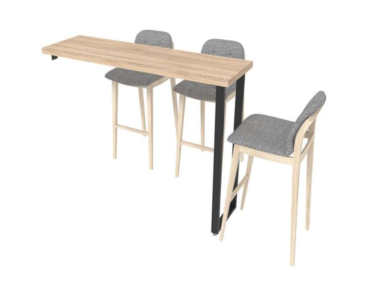 Стол барный пристенный с одной опорой Априори С2135.1 цвета Дуб Сонома