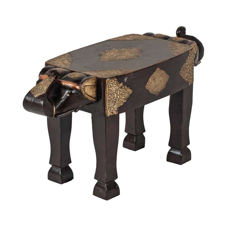 ТАБУРЕТ ДВА СЛОНА "ОЧАРОВАНИЕ ВОСТОКА"