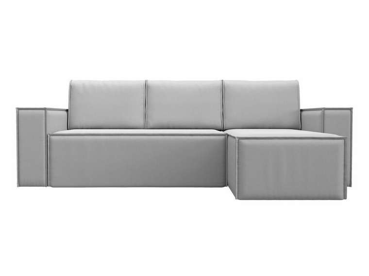 Угловой диван-кровать Куба белого цвета (экокожа) правый угол