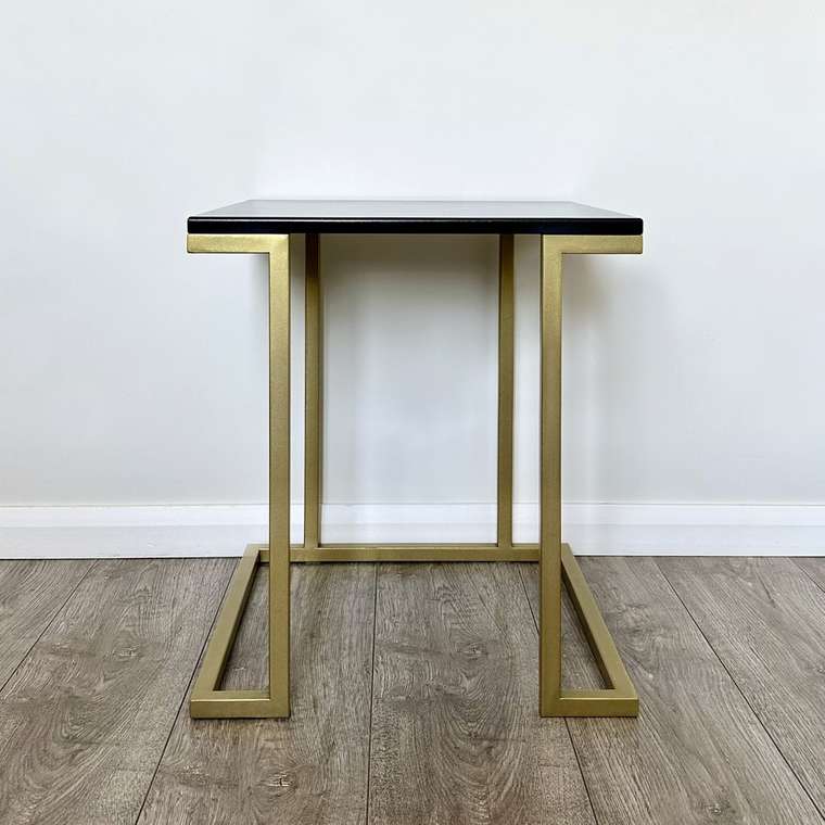 Кофейный стол Clip L черно-золотого цвета