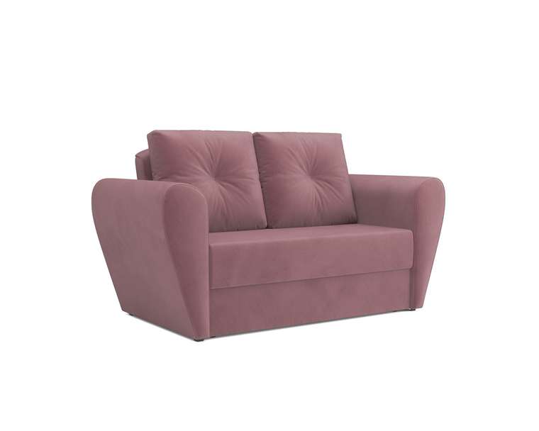Прямой диван-кровать Квартет пудрового цвета