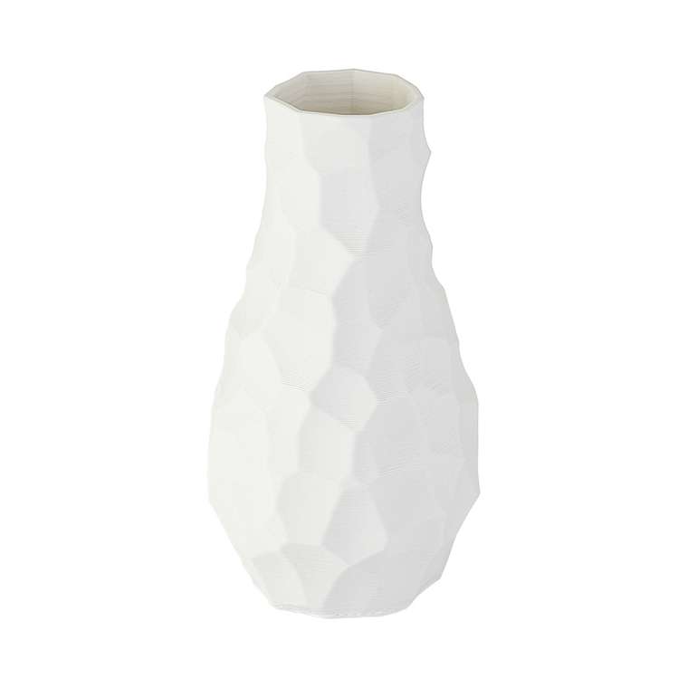 Ваза для сухоцветов Printed Art Stone белого цвета