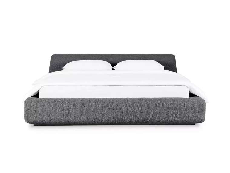 Кровать Vatta 140х200 серого цвета без подъемного механизма