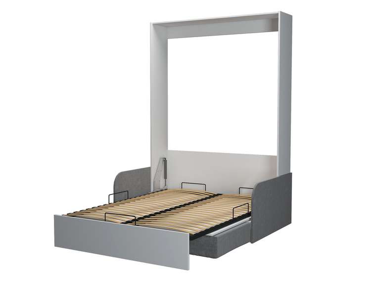 Шкаф-кровать Studio Sofa 140х200 бело-серого цвета