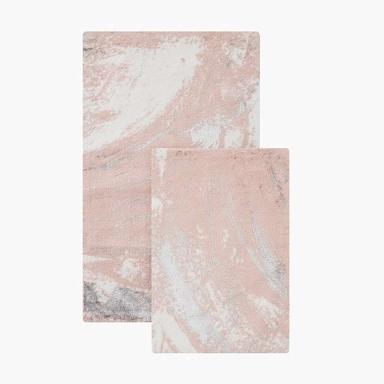 Набор из двух ковриков для ванной Chester №2 бежево-розового цвета