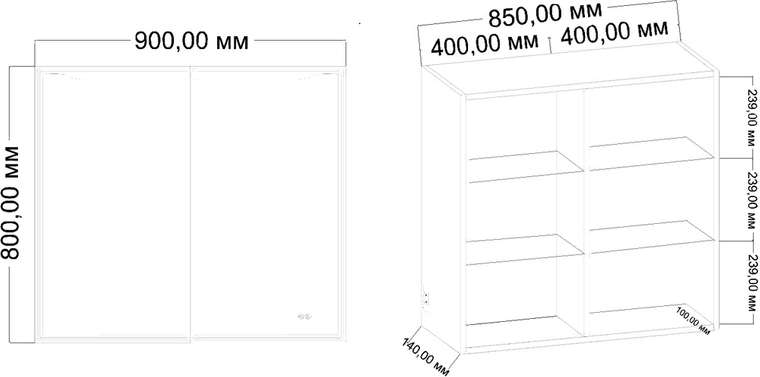 Зеркало-шкаф Artamp;Max Merano 90х80 R, с подсветкой, с подогревом