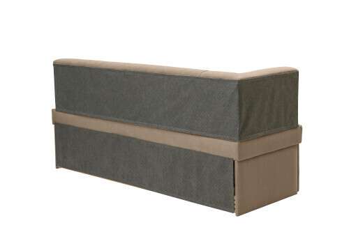 Угловой кухонный диван Фабрицио темно-бежевого цвета левый раскладной