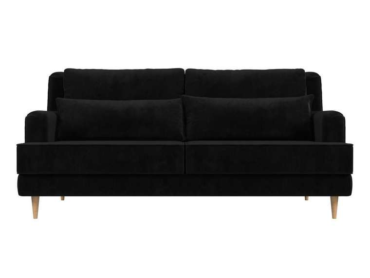 Прямой диван Джерси черного цвета