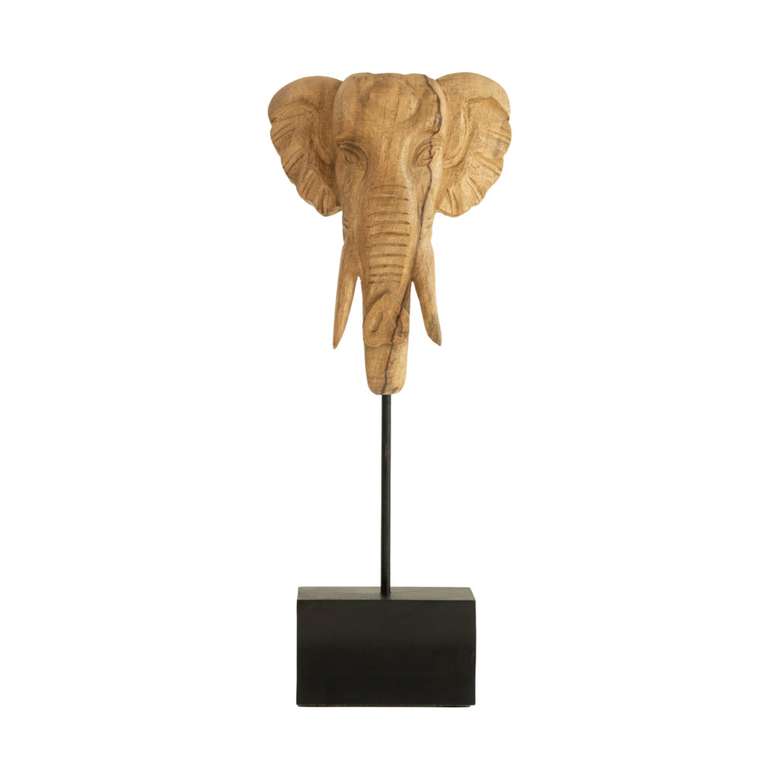 Декоративная фигура слона Шанти Чхах бежевого цвета