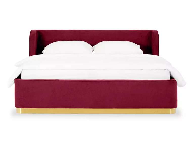 Кровать Vibe 160х200 бордового цвета с подъемным механизмом